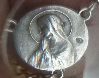 Rosario antiguo de plata