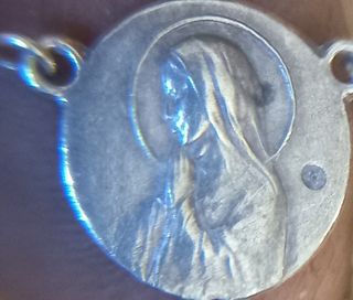 Rosario antiguo de plata