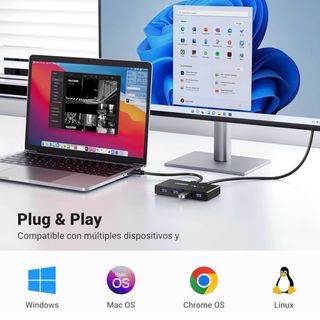 UGREEN Conmutador USB 3.0 4 Puertos