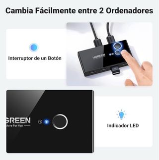 UGREEN Conmutador USB 3.0 4 Puertos
