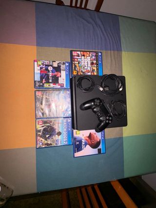 PS4 Slim 1TB + 5 Juegos + 1 Mando