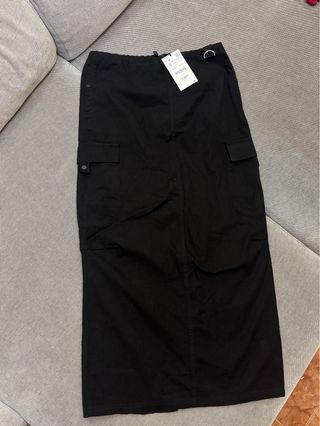 Falda Parachute Zara Talla S Negra