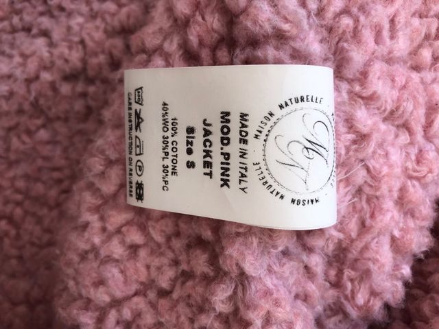 Giubbotto rosa tenue con collo ed interno teddy