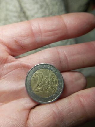 Moneda 2€ RF 2001 con fallo de acuñación en  fecha