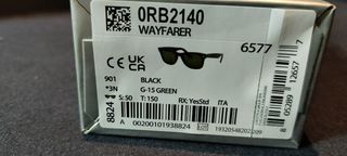 Gafas de Sol Ray-Ban Wayfarer Negras RB2140