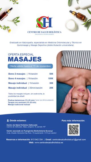 Masajes y terapias profesional,salud y bienestar