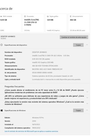 Torre Ordenador Lenovo Negra