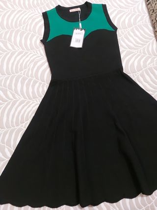 Vestido Kling XS Corazón Verde y Negro