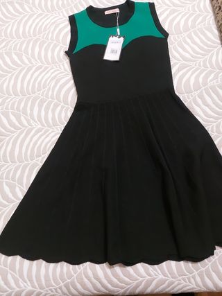Vestido Kling XS Corazón Verde y Negro