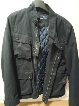Chaqueta militar tipo Barbour marca Harper and Ney