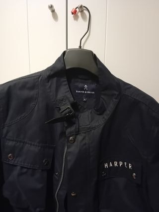 Chaqueta militar tipo Barbour marca Harper and Ney