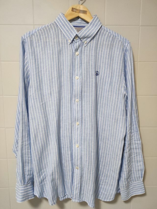 Camisa El Ganso Rayas Azul y Blanco
