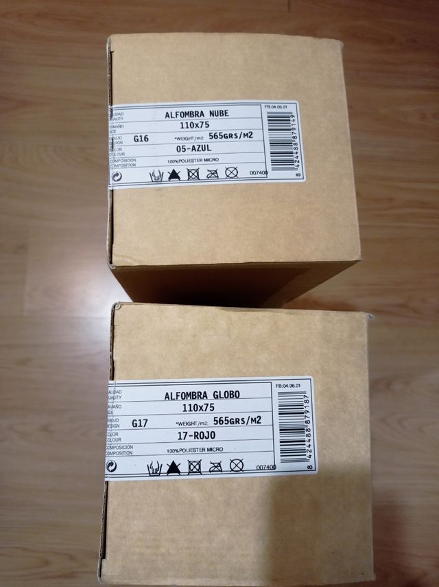 2 Alfombras Mora (Azul y Rojo)