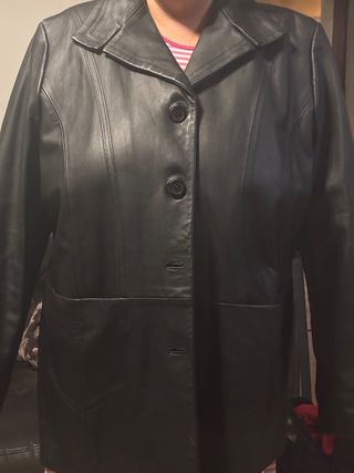 Abrigo de piel auténtica para mujer