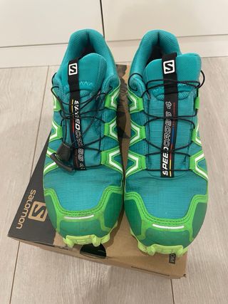 Zapatillas Salomon Speedcross 4 GTX W Azul y Verde