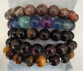 Pulsera minerales naturales plata 925