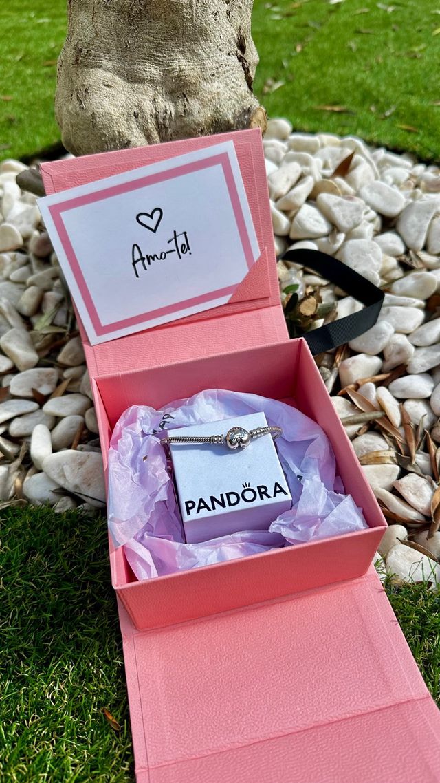 Original Pulseira Pandora Rosa com caixa