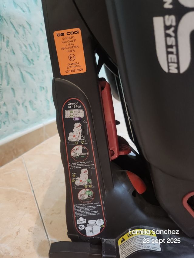 Silla de coche Isofix negra