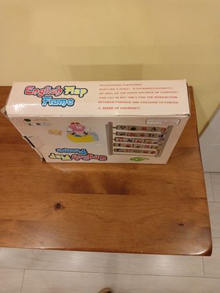 Abaco educativo de madera con letras
