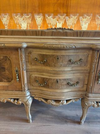 Vitrina antigua madera y cristal