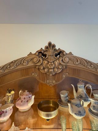 Vitrina antigua madera y cristal