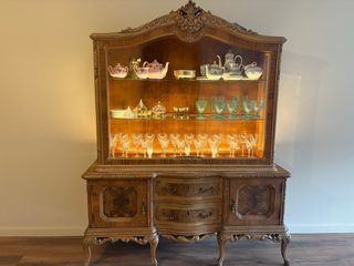 Vitrina antigua madera y cristal