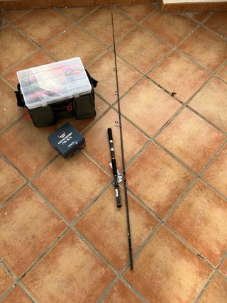 Caña de pescar Jigging con accesorios A ESTRENAR