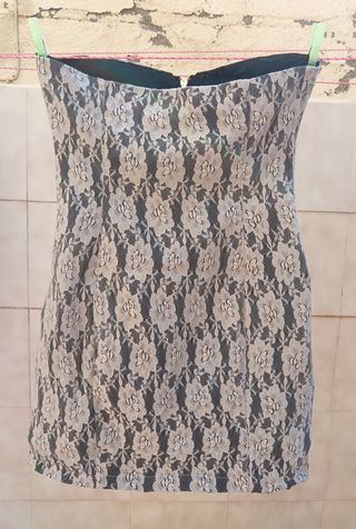 Vestido Blanco encaje floral talla M