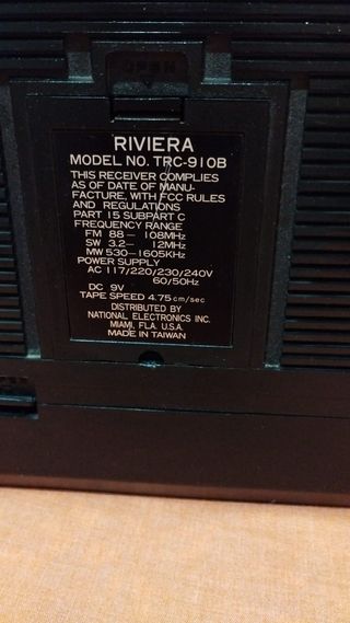 Radio Cassette Riviera TRC-910B
