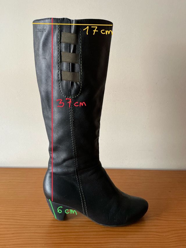 Botas de piel Wonders Talla 37 Negras