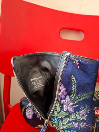 Botines Zara bordados florales