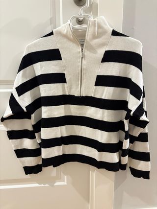 Jersey Stradivarius Rayas Blanco y Negro