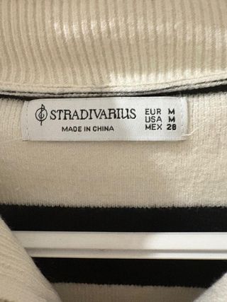Jersey Stradivarius Rayas Blanco y Negro