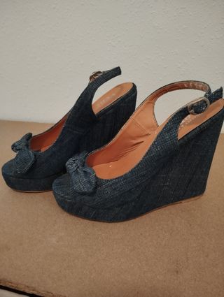 Zapatos de cuña vaqueros