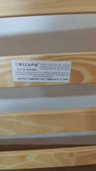 Cuna bebé madera Marca Micuna 120 x 60 