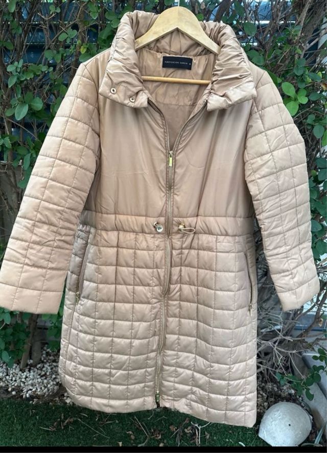 Parka acolchada 3/4 Purificación García Beige