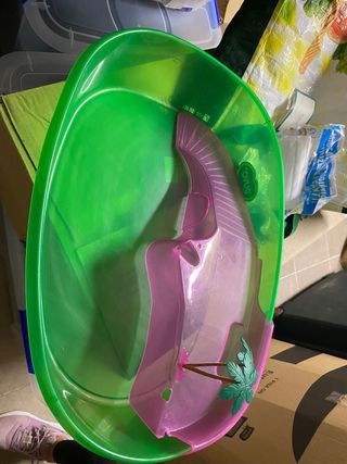 Acuario tortuga con dos niveles