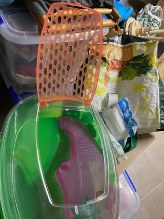 Acuario tortuga con dos niveles