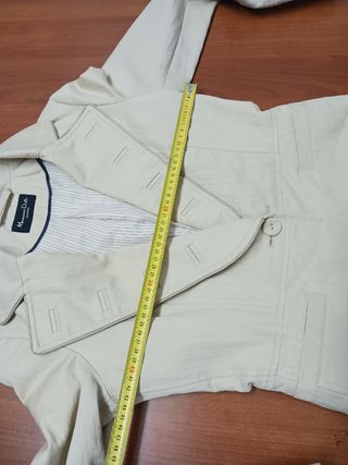 Americana Massimo Dutti Beige Mujer