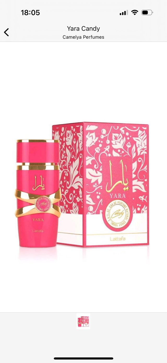 Perfume Yara Candy Lattafa Rosa y Dorado
