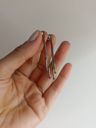 Pendientes largos de plata