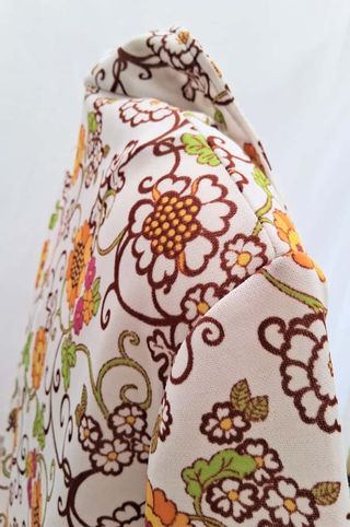 Blusa Vintage Años 70 Floral Multicolor. Auténtica