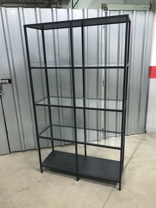 Estantería Metálica y Cristal Ikea Negra