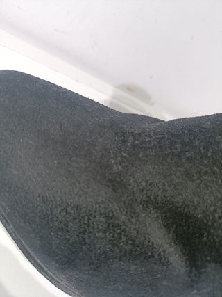 Botines de tacón negros terciopelo