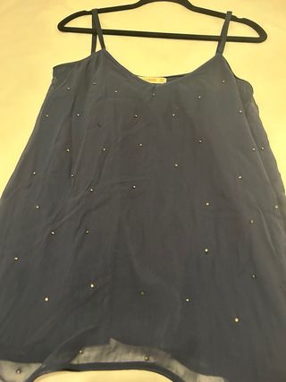 Blusa tirantes S con pedrería