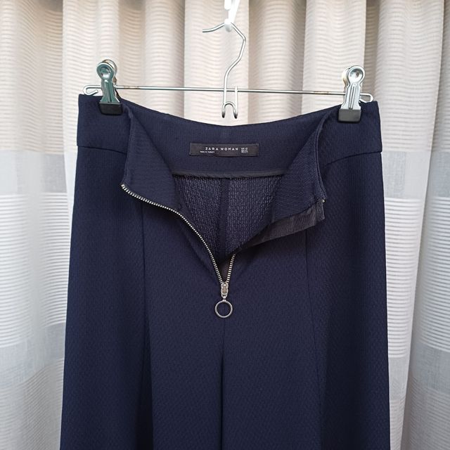 Calça Zara Cintura Subida T-34 Azul