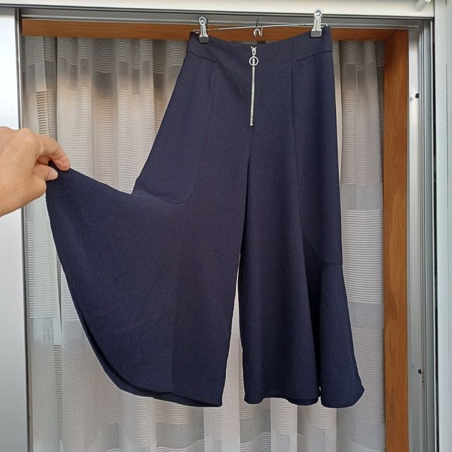 Calça Zara Cintura Subida T-34 Azul