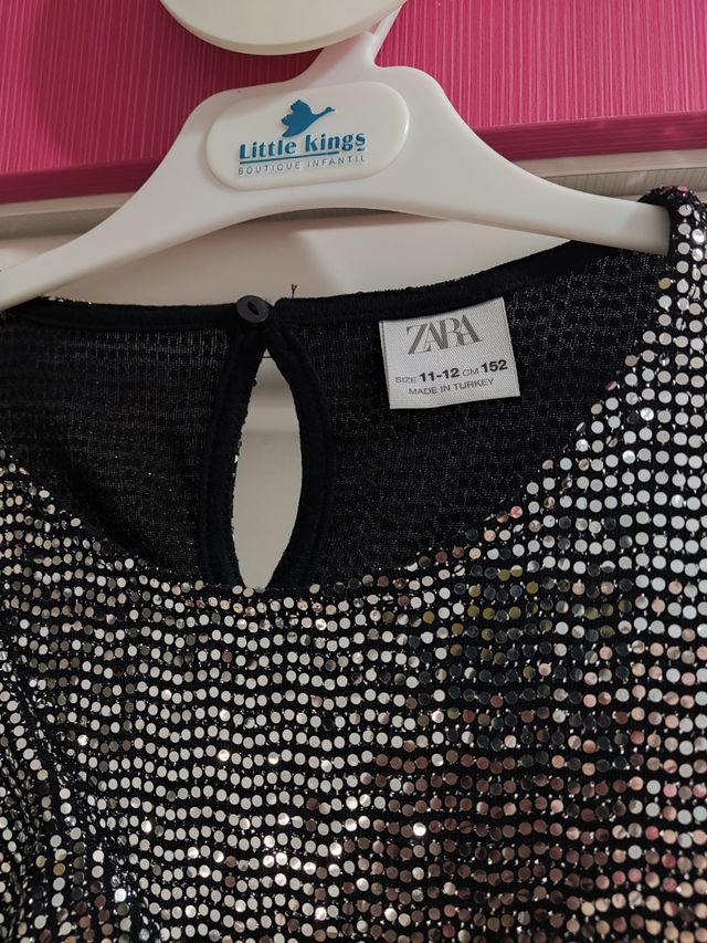 Vestido fiesta lentejuelas Zara Talla 11-12