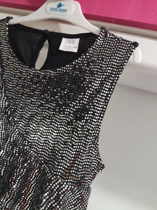 Vestido fiesta lentejuelas Zara Talla 11-12