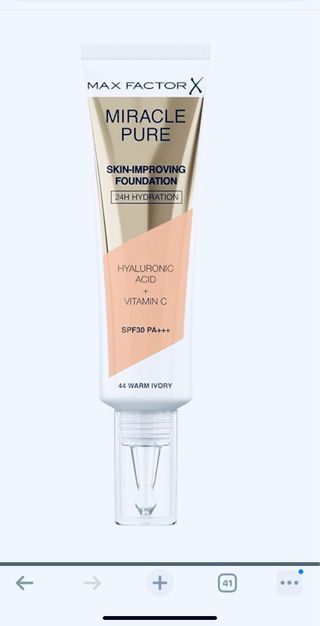 Max Factor Miracle Pure Base 44 Warm Ivory